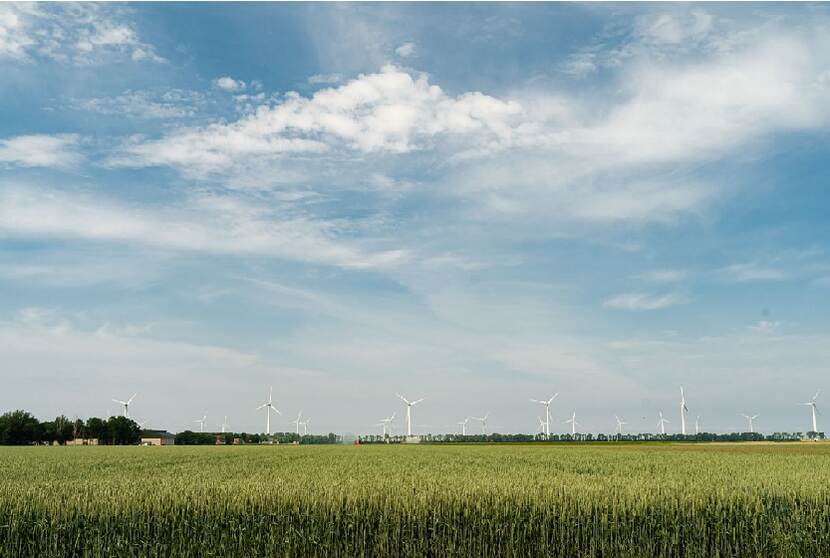 Nederlands platteland in de Flevopolder