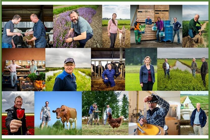 Diverse foto's van mensen samengevoegd in collage