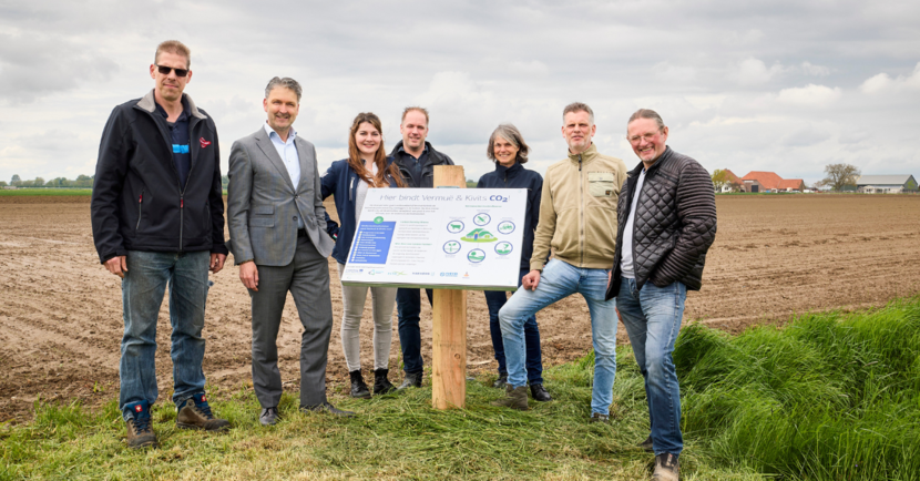 Project Verdienmodellen voor koolstofvastlegging onthulling van het bord